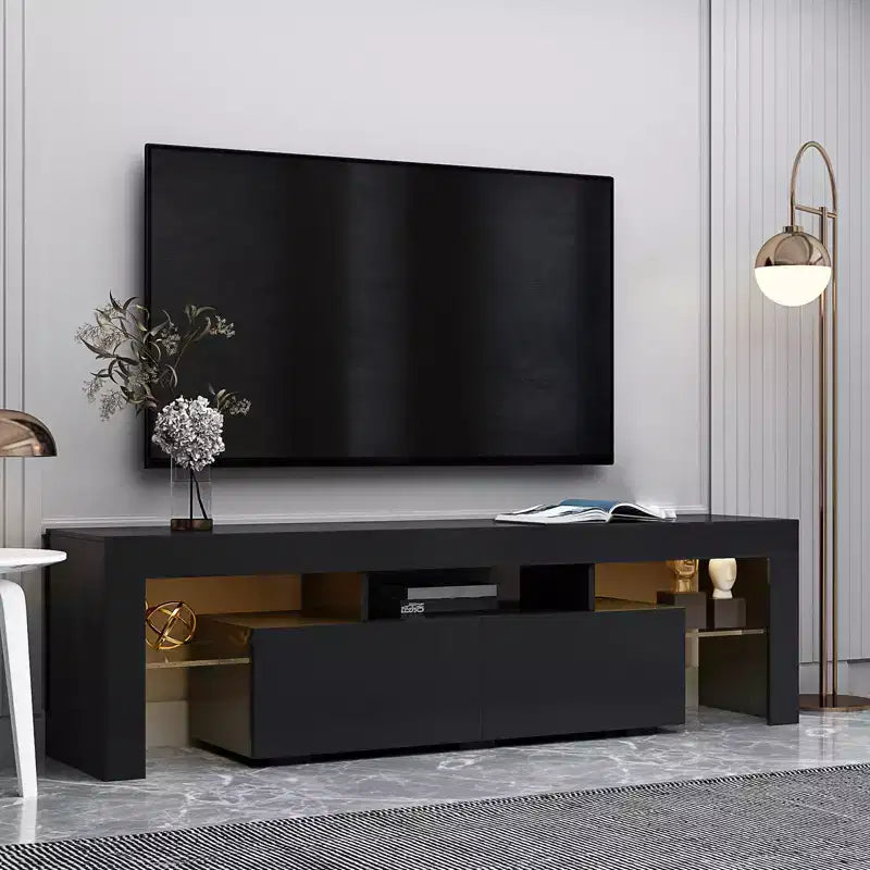 Mobile TV Moderno per TV Fino a 70 Pollici, Centro di Intrattenimento con Cassetto, Tavolino Consolle per Soggiorno Camera da Letto Ufficio