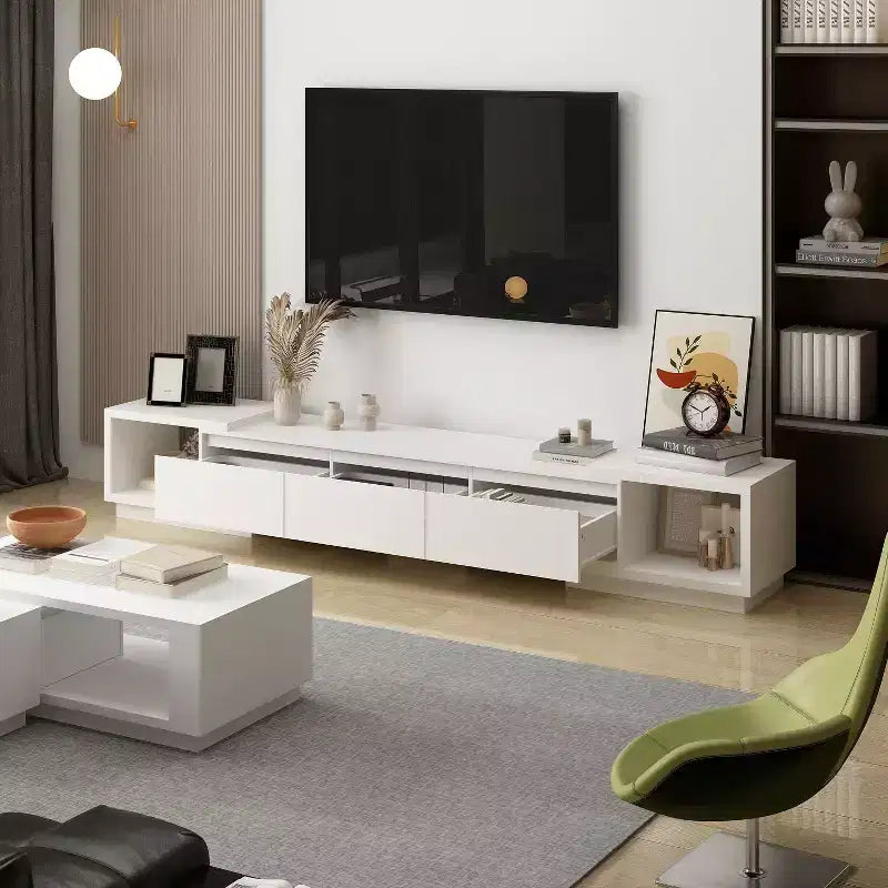Mobile TV allungabile Tavolino TV moderno con cassetti