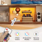 Mobile TV a LED per TV fino a 75 pollici, Centro di Intrattenimento con Cassetto e Ripiani Portaoggetti