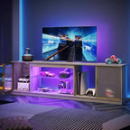 Mobile TV a LED per TV fino a 75 pollici, Centro di Intrattenimento con Cassetto e Ripiani Portaoggetti