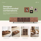 Mobile TV in stile Mid-Century Modern 94.48 Noce Mobile TV