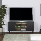 Consolle multimediale per TV fino a 65 pollici, nero e naturale