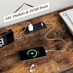 Cassettiera a 14 cassetti Porta TV con Presa di Corrente, Mobile TV in Tessuto da 63 Pollici per TV da 65-75 Pollici, Contenitore per Camera da Letto e Soggiorno