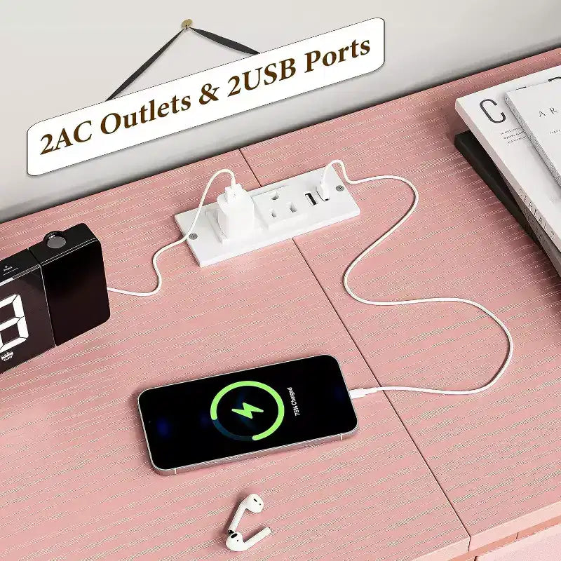 Cassettiera a 14 cassetti Porta TV con Presa di Corrente, Mobile TV in Tessuto da 63 Pollici per TV da 65-75 Pollici, Contenitore per Camera da Letto e Soggiorno