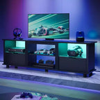 Mobile TV da 70 pollici con luci a LED, centro di intrattenimento per TV fino a 75 pollici, mobile consolle TV con cassetti e ripiani regolabili