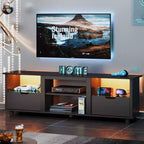 Mobile TV da 70 pollici con luci a LED, centro di intrattenimento per TV fino a 75 pollici, mobile consolle TV con cassetti e ripiani regolabili