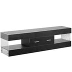 Mobile TV Nero Lucido per TV fino a 65 pollici, Centro Intrattenimento a LED, Moderno Mobile TV con Cassetti Contenitore