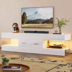 Mobile TV Nero Lucido per TV fino a 65 pollici, Centro Intrattenimento a LED, Moderno Mobile TV con Cassetti Contenitore
