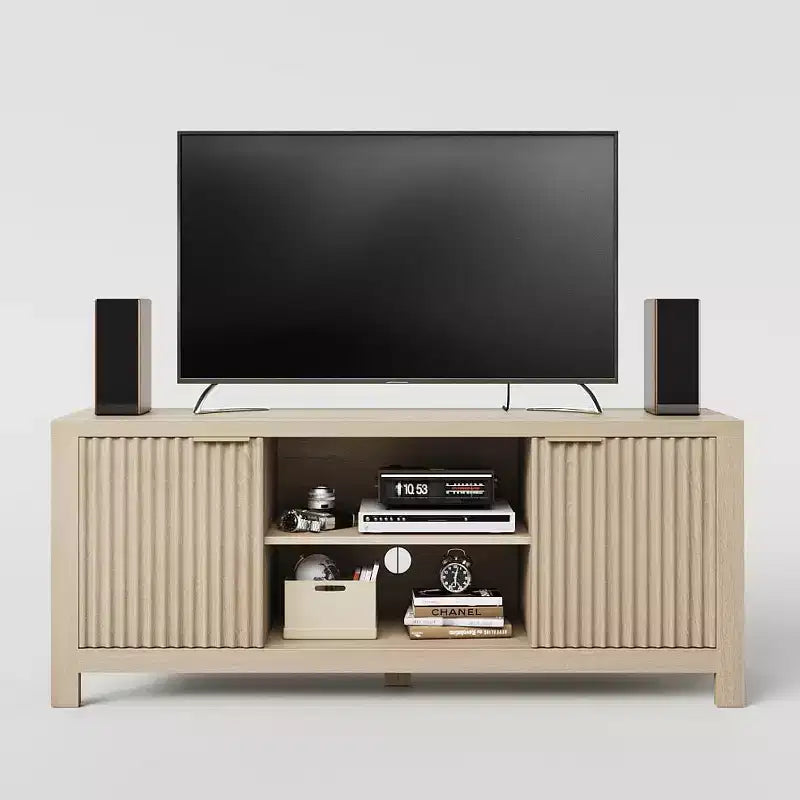 Mobile TV per Centro Intrattenimento da 65'' con Armadietti, Scaffali Aperti, Tavolo Consolle Media