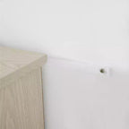 Mobile porta TV per televisori fino a 65 pollici, consolle multimediale stile rustico con cornice in finto travertino e ripiani aperti