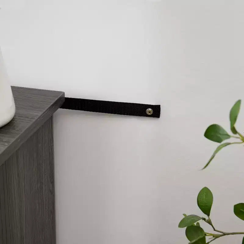 Mobile porta TV per televisori fino a 65 pollici, consolle multimediale stile rustico con cornice in finto travertino e ripiani aperti