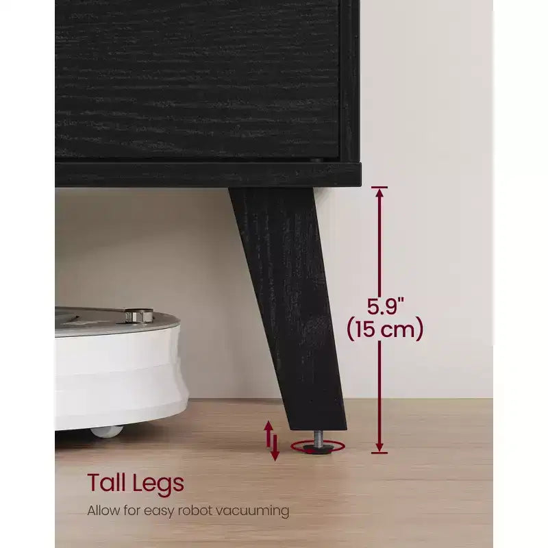 Mobile TV per Televisori da 65 Pollici, Centro di Intrattenimento con Ripiano Regolabile, Tavolino Consolle Media Lungo 147 cm, per Soggiorno, Camera da Letto
