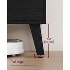 Mobile TV per Televisori da 65 Pollici, Centro di Intrattenimento con Ripiano Regolabile, Tavolino Consolle Media Lungo 147 cm, per Soggiorno, Camera da Letto