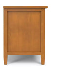 Mobile TV basso di design moderno in legno massello color noce, 183 cm, per TV fino a 80 pollici