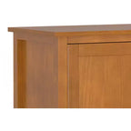 Mobile TV basso di design moderno in legno massello color noce, 183 cm, per TV fino a 80 pollici