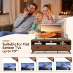 Mobile TV per televisori fino a 70'' Mobile TV di intrattenimento moderno di metà secolo Mobiletto TV