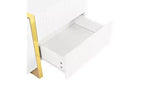 Mobile TV da 74 pollici con gambe scanalate in legno dorato, adatto a TV fino a 80 pollici, con armadietto contenitore, ideale per soggiorni, bianco
