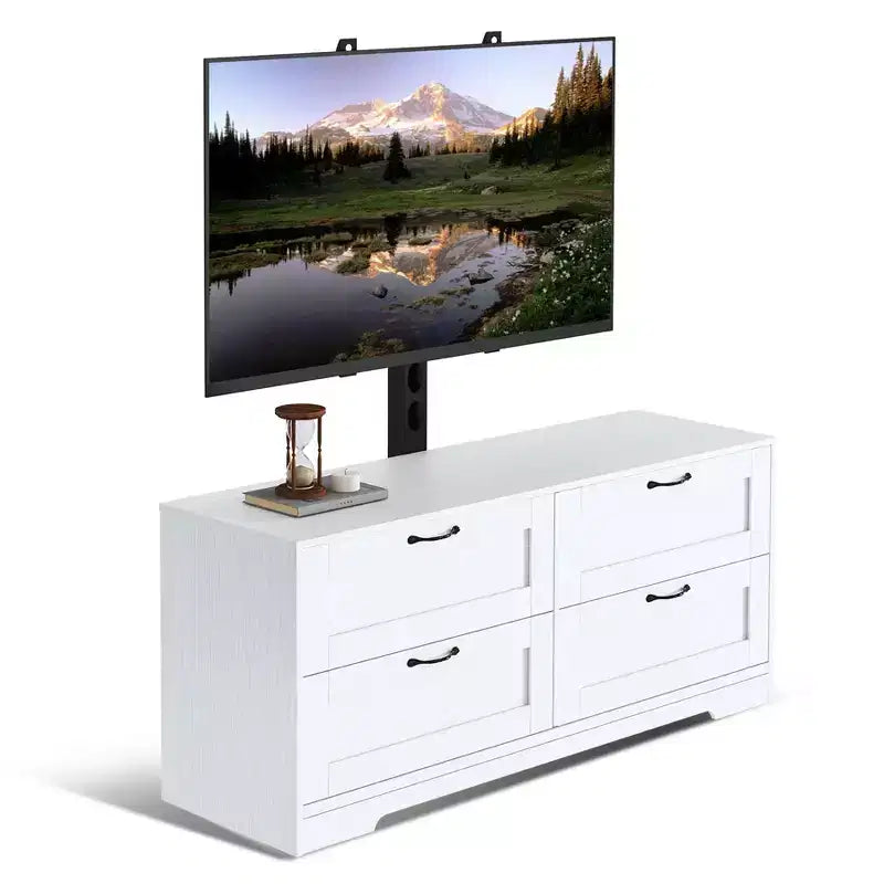 Mobile TV con supporto e 4 cassetti per soggiorno, camera da letto, per TV da 32/45/55/65/75/80 pollici