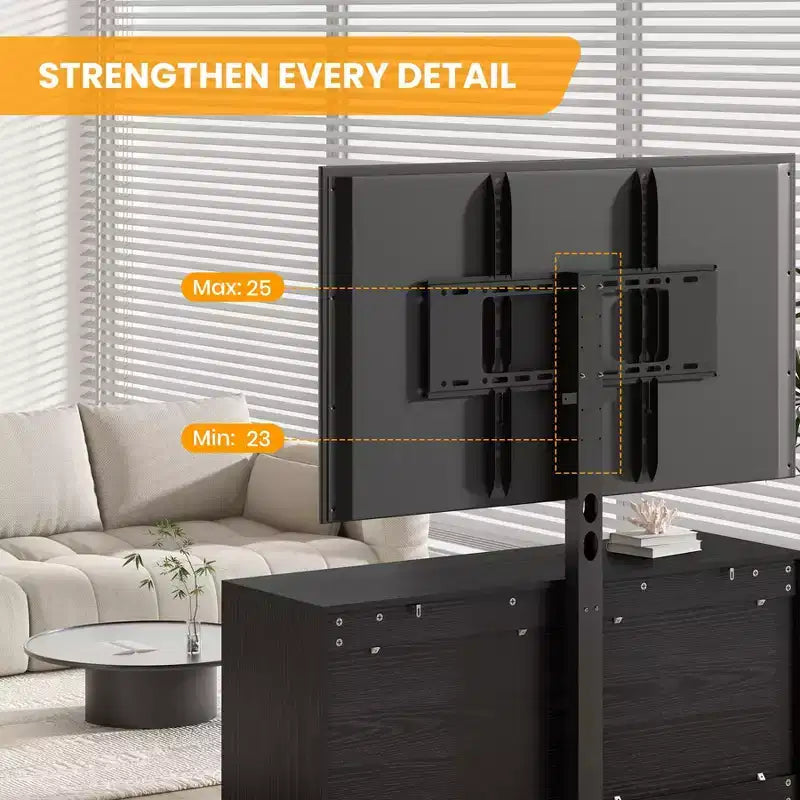 Mobile porta TV con supporto e 4 cassetti per TV da 32/45/55/65/75/80 pollici, mobile TV per camera da letto, soggiorno, mobile multimediale in legno