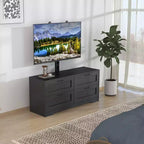 Mobile porta TV con supporto e 4 cassetti per TV da 32/45/55/65/75/80 pollici, mobile TV per camera da letto, soggiorno, mobile multimediale in legno