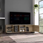 Mobile TV Stand con Ripiani Aperti per TV fino a 70", Design Moderno